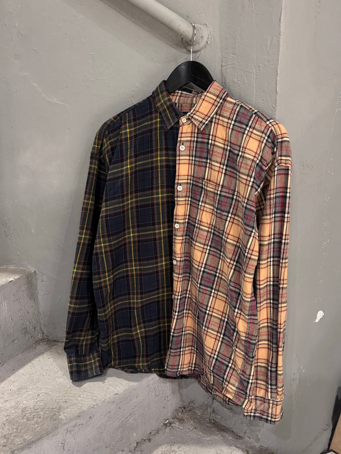 Gostar de FUGA 패치워크 체크 셔츠  상품이미지1