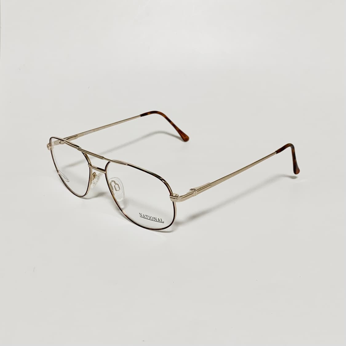 843 데드스탁 픽키 빅사이즈 투브릿지 골드 프레임 빈티지안경 상품이미지4