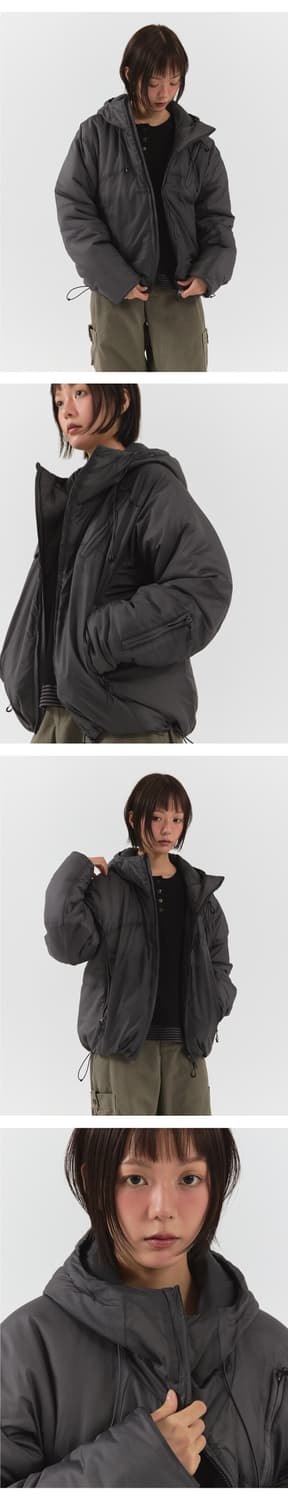 패러킷 PARAKEET 차콜 후드 패딩 점퍼 상품이미지5