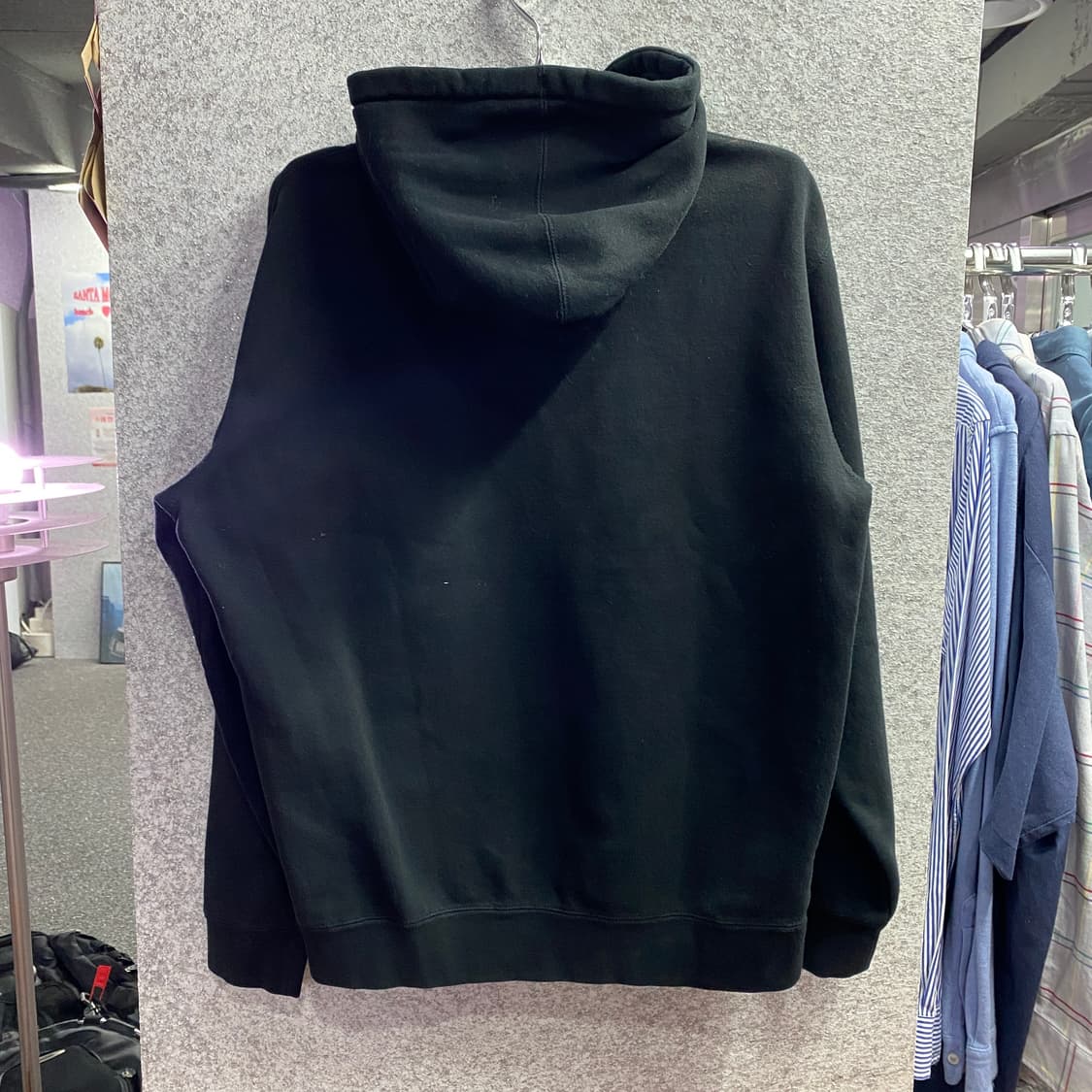 오베이 아이즈로고 박스로고 블랙 후드티 B4018 상품이미지5