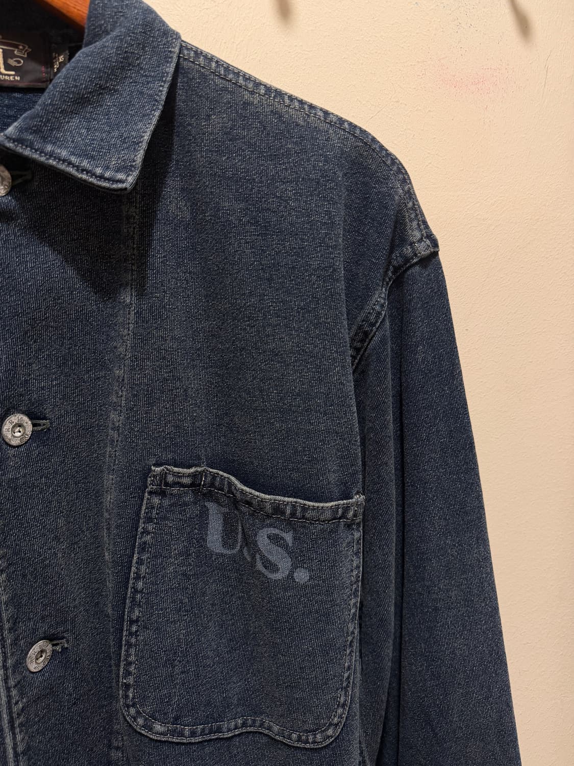 rrl 더블알엘 워시드 인디고 저지 자켓 XS 상품이미지4