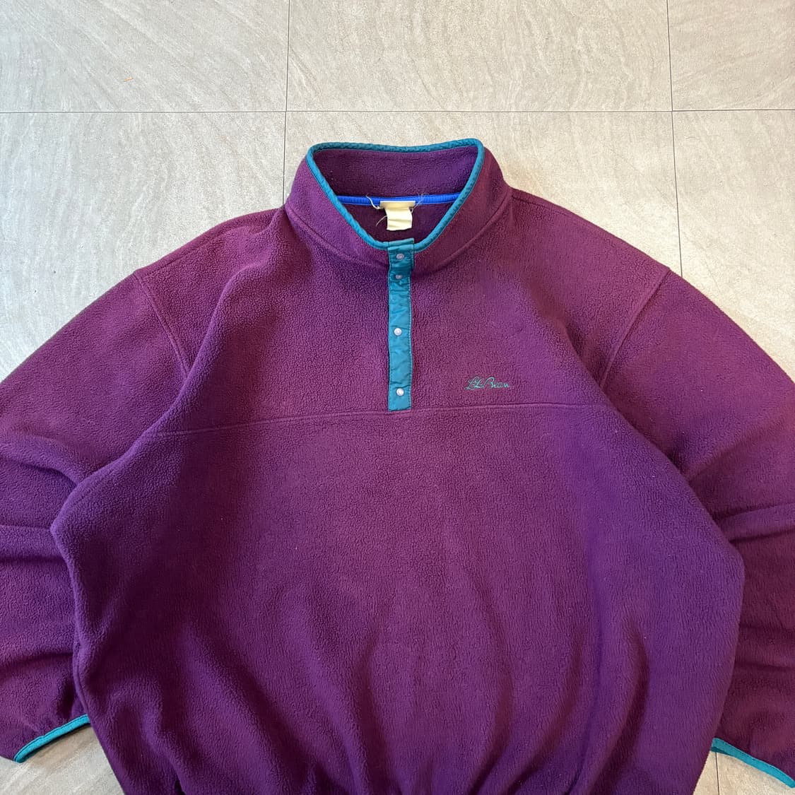 90s L.L.bean 90년대 생산 엘엘빈 버건디 신칠라 스냅티 상품이미지3