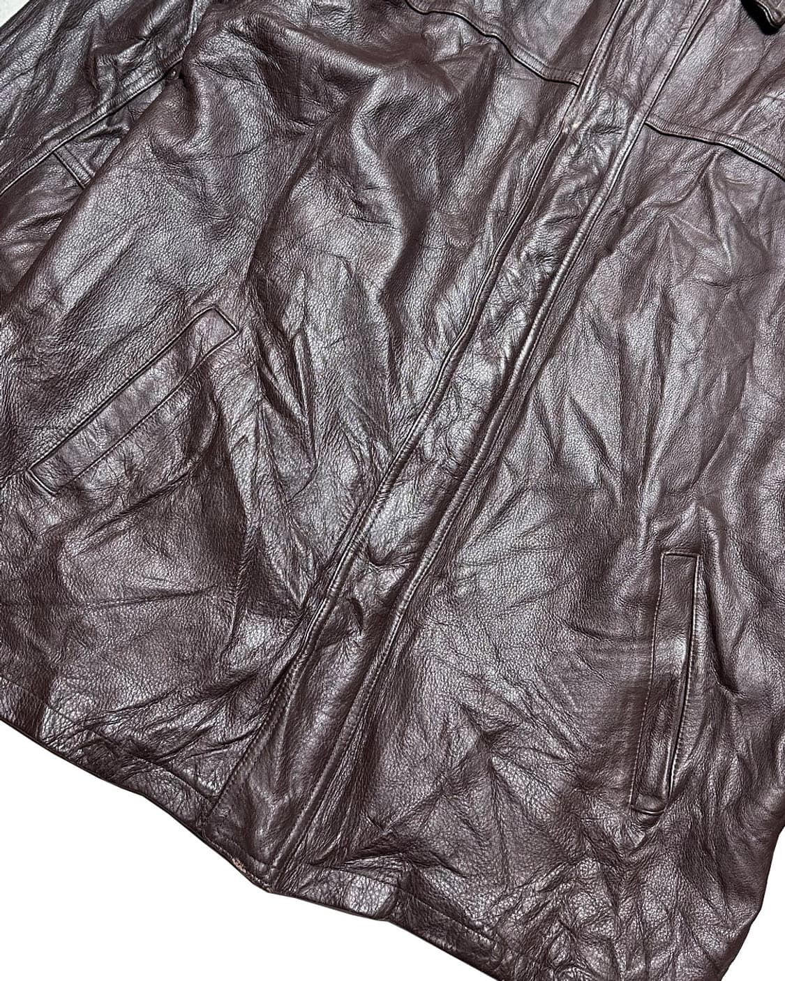 Cougar 헤비 리얼 레더 자켓 코트 상품이미지4