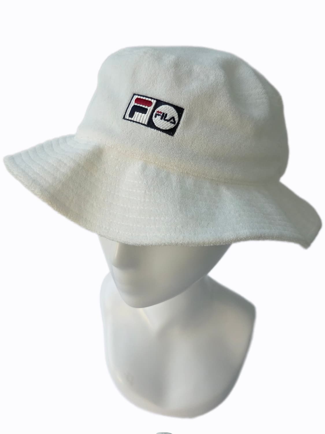 휠라 화이트 로고 버킷햇 타올지 상품이미지1