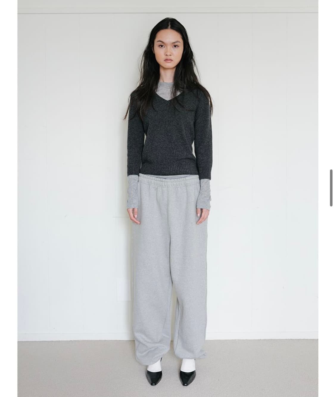 (새상품) 리포스 알파카 v넥 니트 상품이미지3