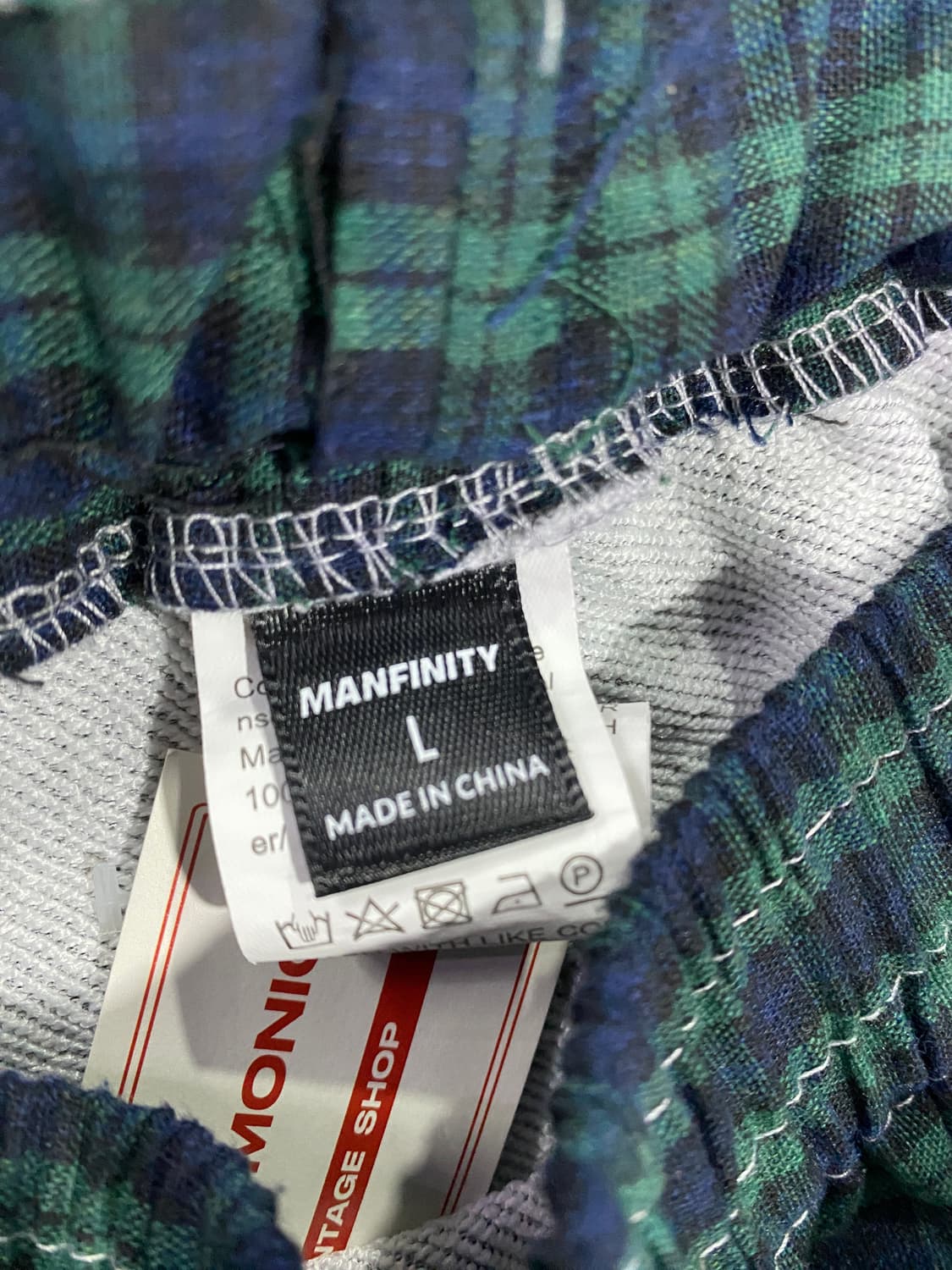MANFINITY 그레이 페이스 와이드 배기 트랙 팬츠 B4928  상품이미지7