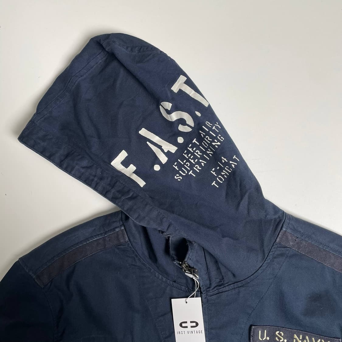 Avirex 코튼 블렌드 밀리터리 집업 후드 상품이미지5