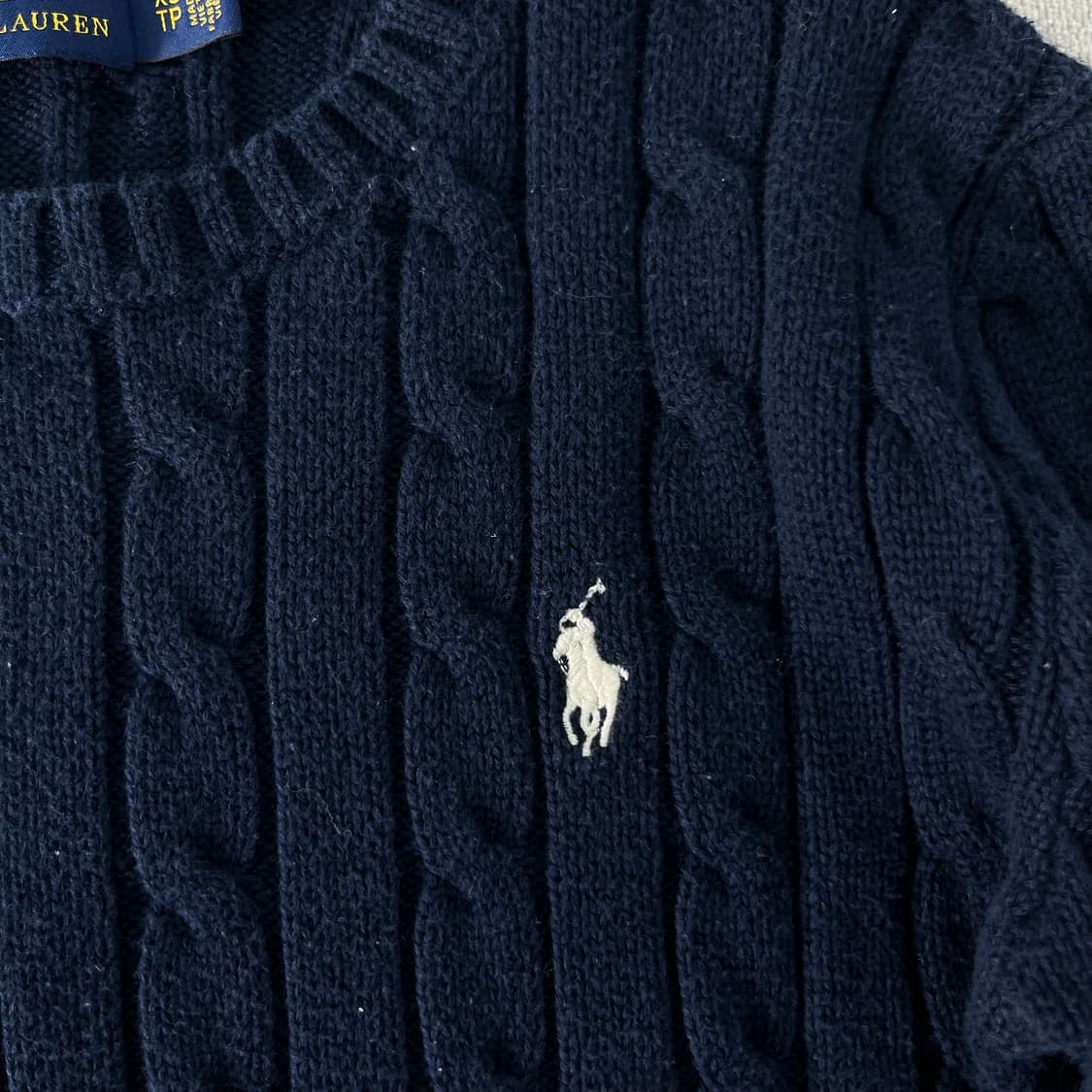 W 90 폴로랄프로렌 꽈배기 네이비 니트 상품이미지3