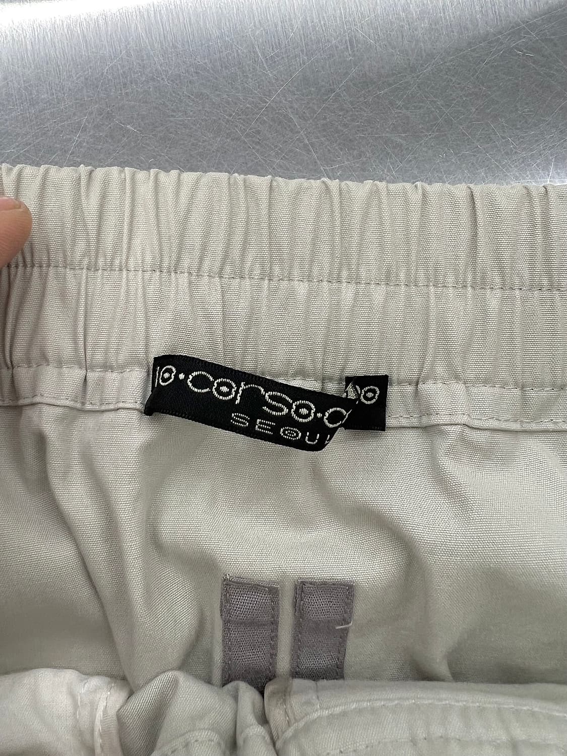 릭오웬스 21ss 베이지 코튼 드로스트링 크롭 카고 팬츠 상품이미지7