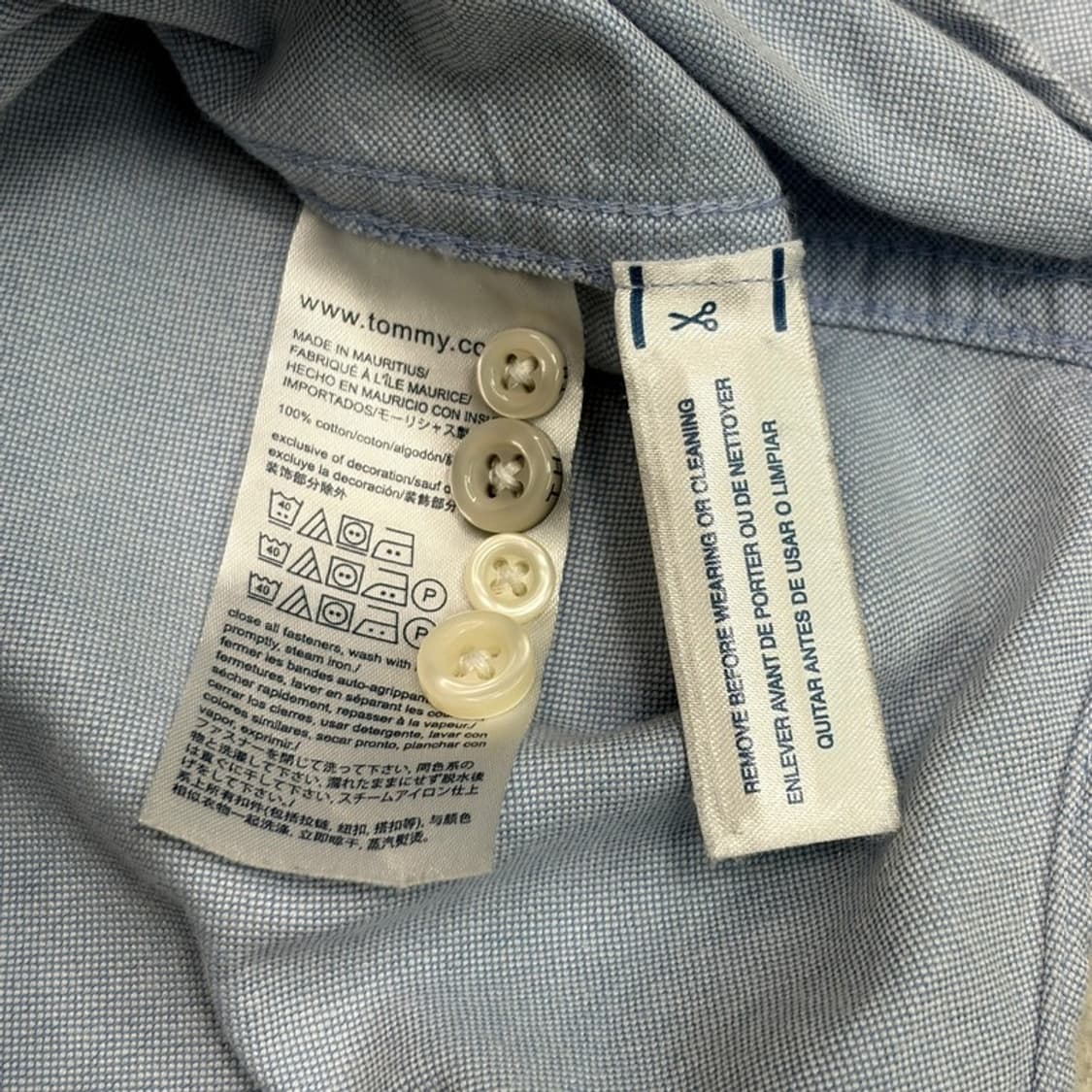 TOMMY HILFIGER 아이코닉 플래그 옥스퍼드 셔츠 XS 상품이미지5