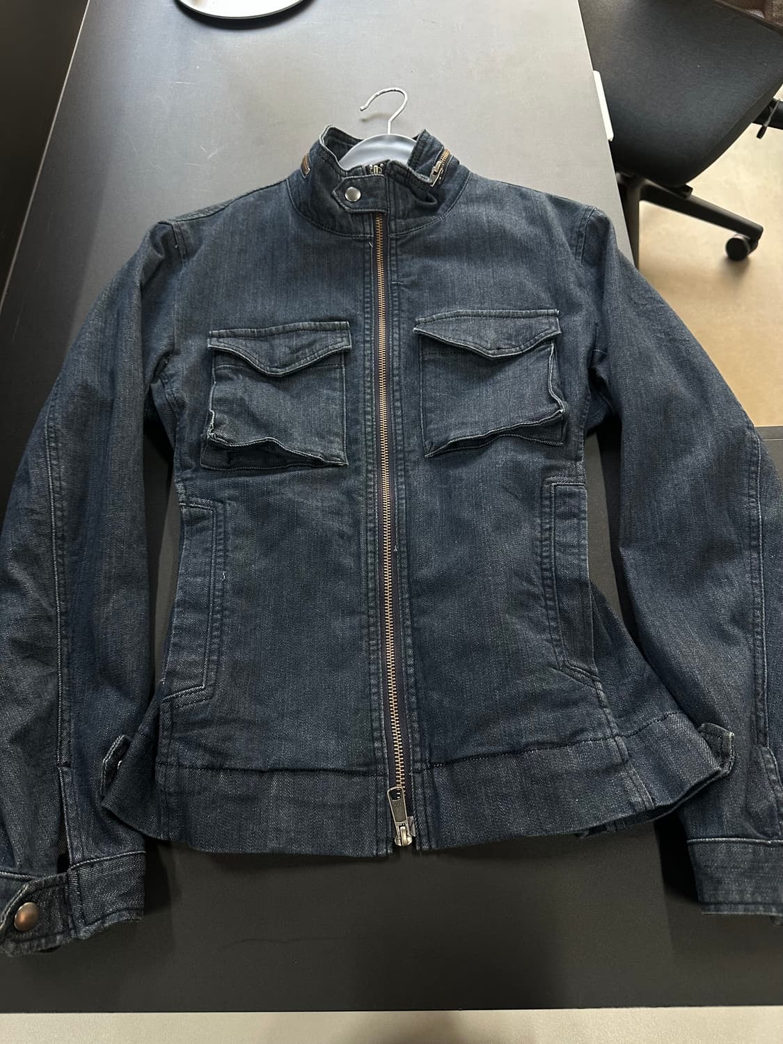 빈티지 Y2k 포켓 투웨이 넥버클데님자켓 상품이미지5