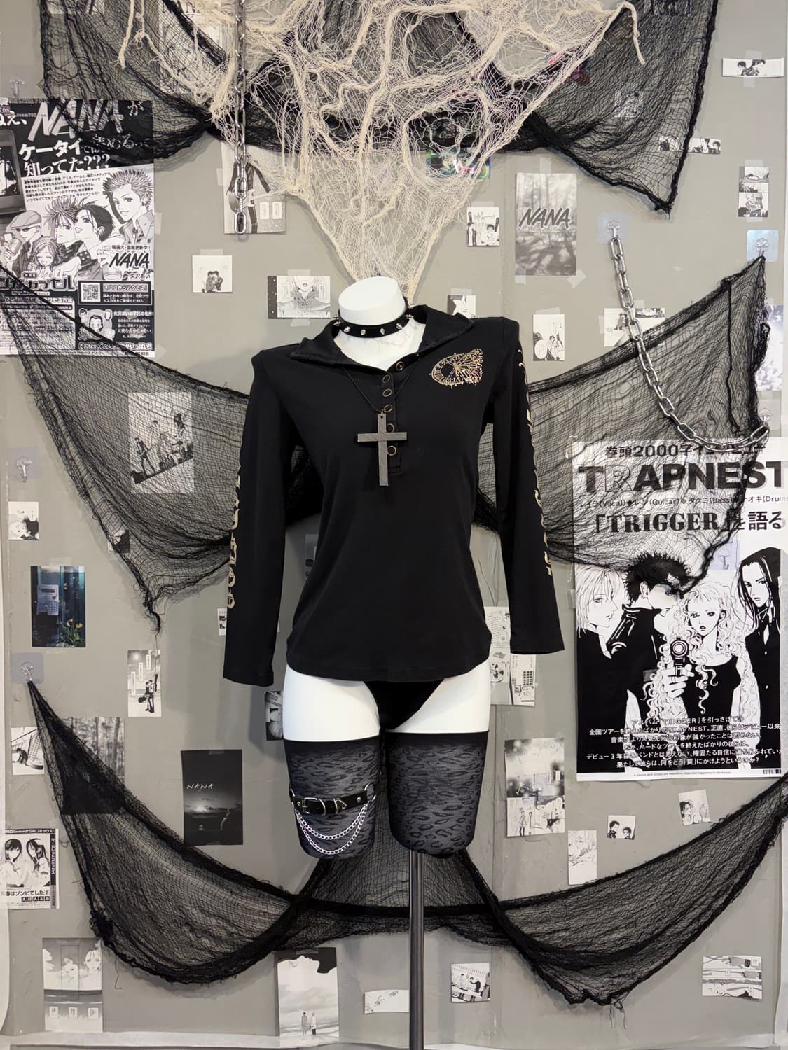 Y2K cubic lettering Glitter long sleeve 상품이미지1