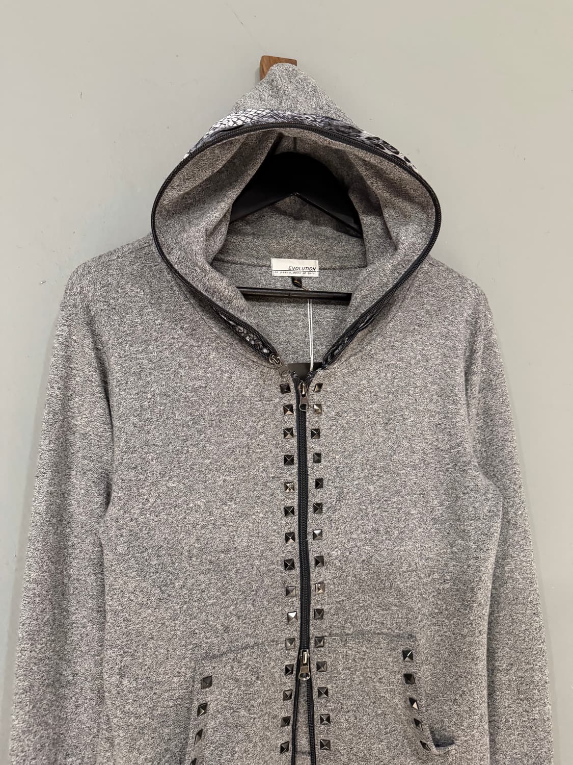stud detail zipper hood zip-up 상품이미지7