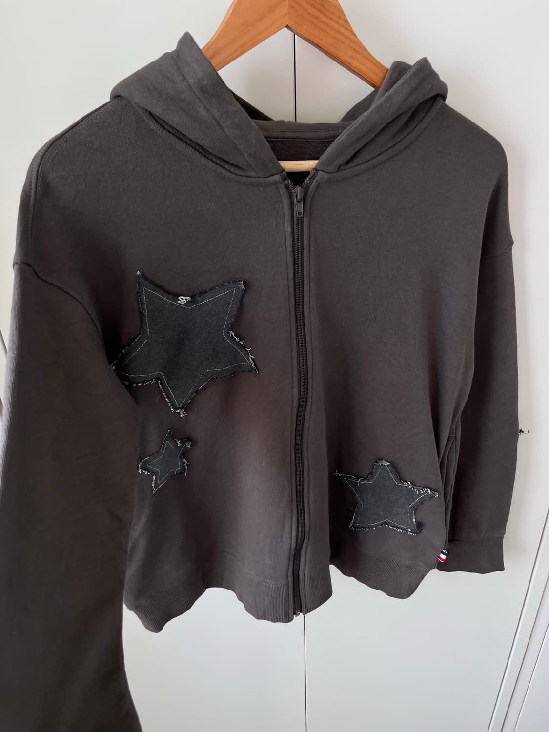 Person 별 패치 그레이 후드집업  상품이미지7