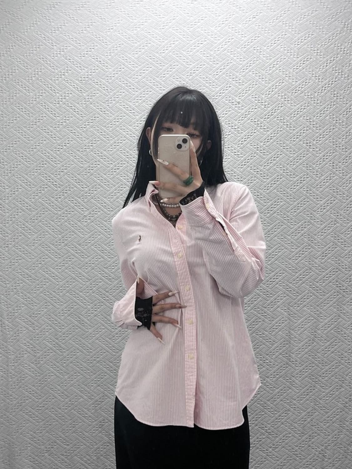 폴로 랄프로렌 빈티지 여리 핑크 옥스포드 셔츠 L C09388 상품이미지1