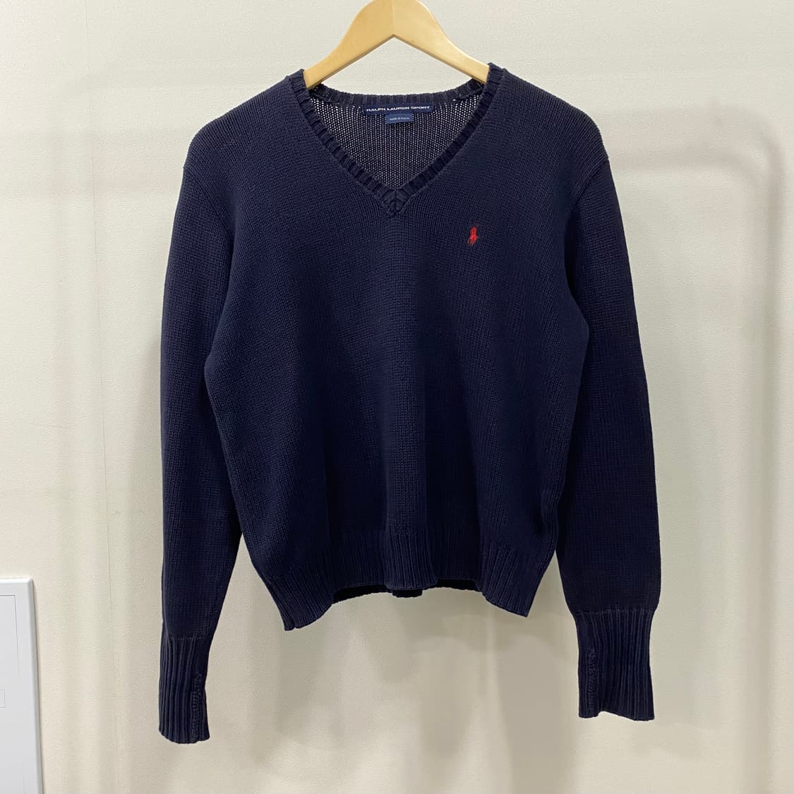 폴로 랄프로렌 코튼 브이넥 니트 상품이미지1