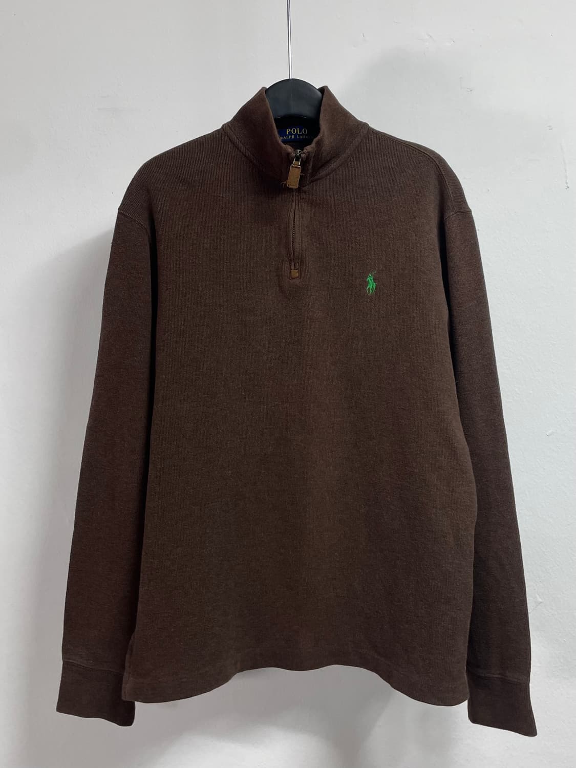 폴로 랄프로렌 브라운 반집업 맨투맨 (on.09)   상품이미지1
