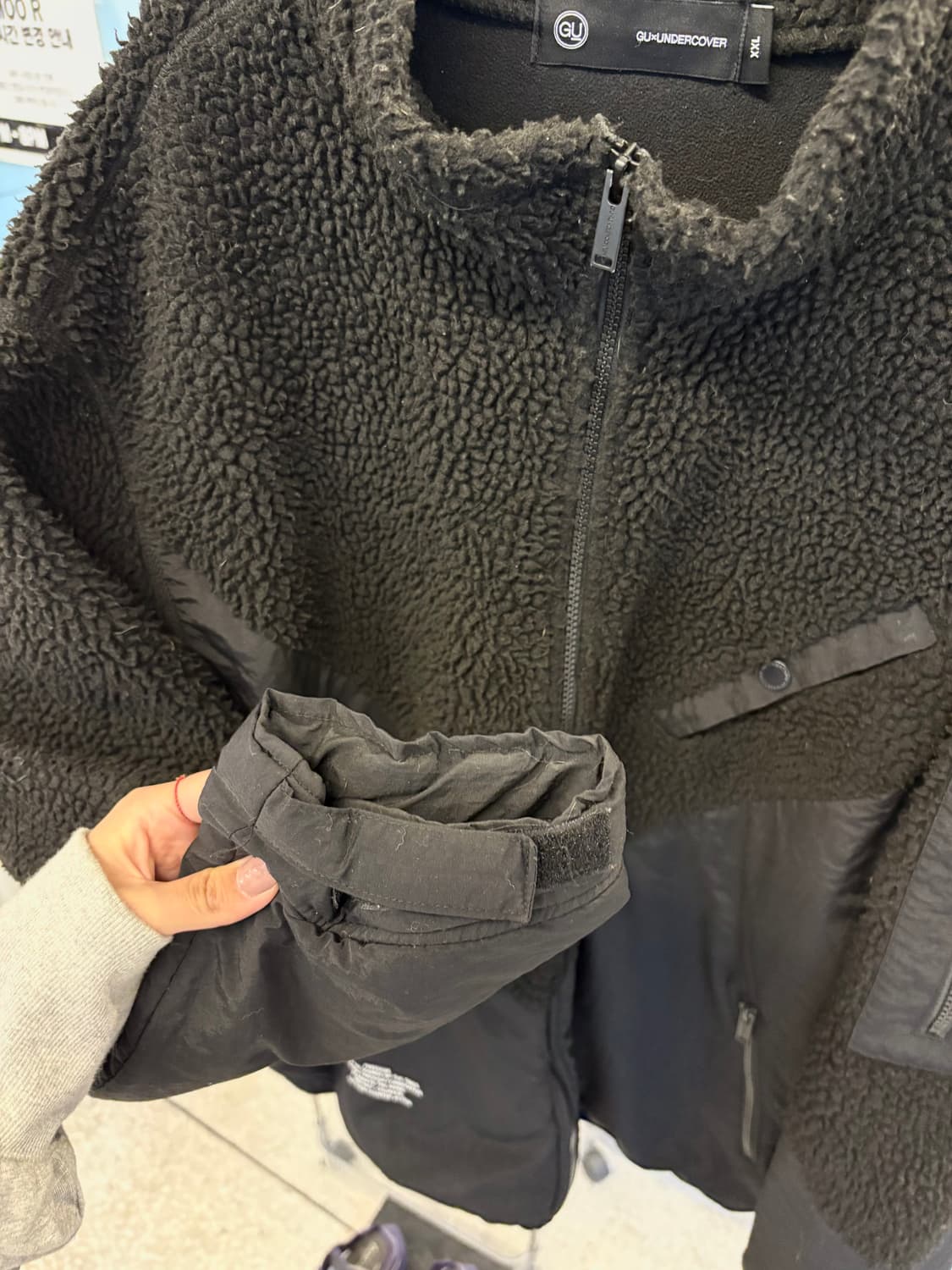 GU x UNDERCOVER fleece black 상품이미지4