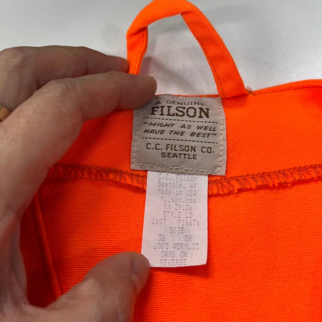 [36] USA made FILSON 필슨 빈티지 헌팅 베스트 오렌지 상품이미지4