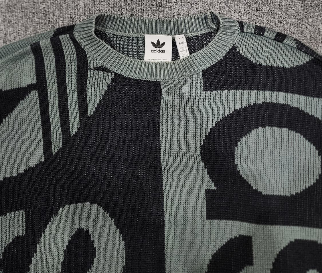 아디다스 로고 크루넥 니트 스웻셔츠 XL 상품이미지3