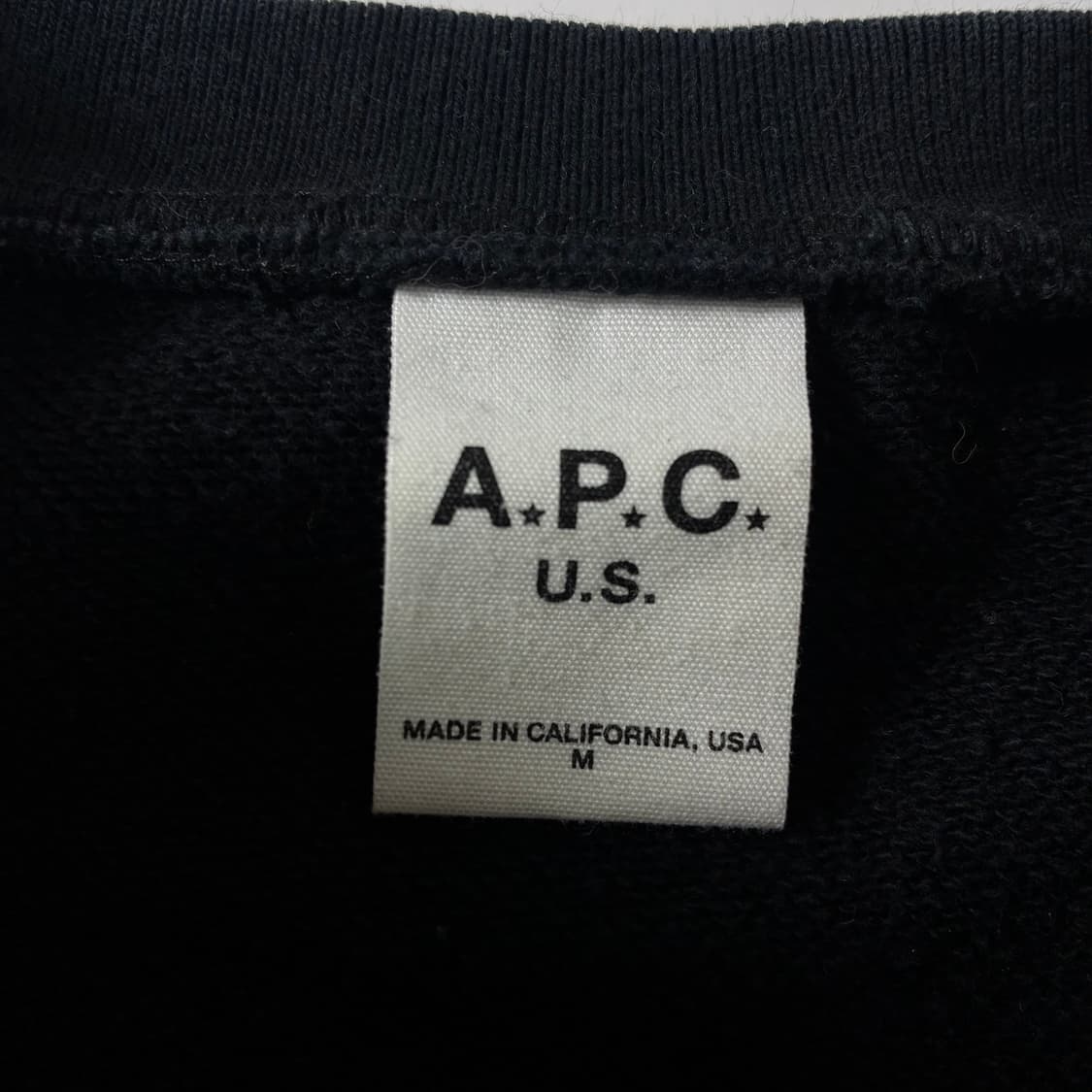 A.P.C.  아페쎄 스펠아웃 블랙 맨투맨  상품이미지4