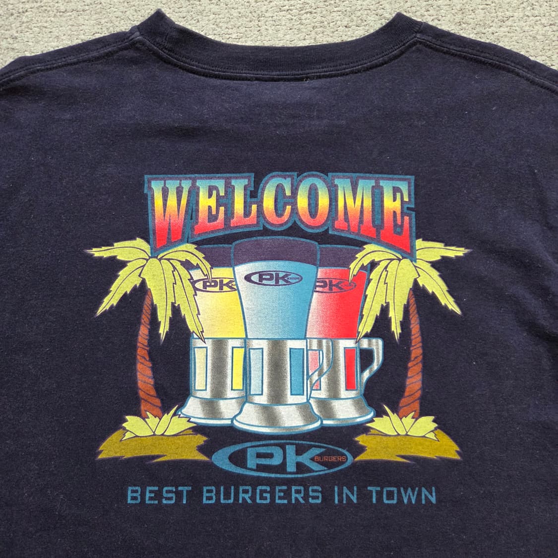 PK Burgers 빈티지 반팔 티셔츠 M-L(95-100) 상품이미지5