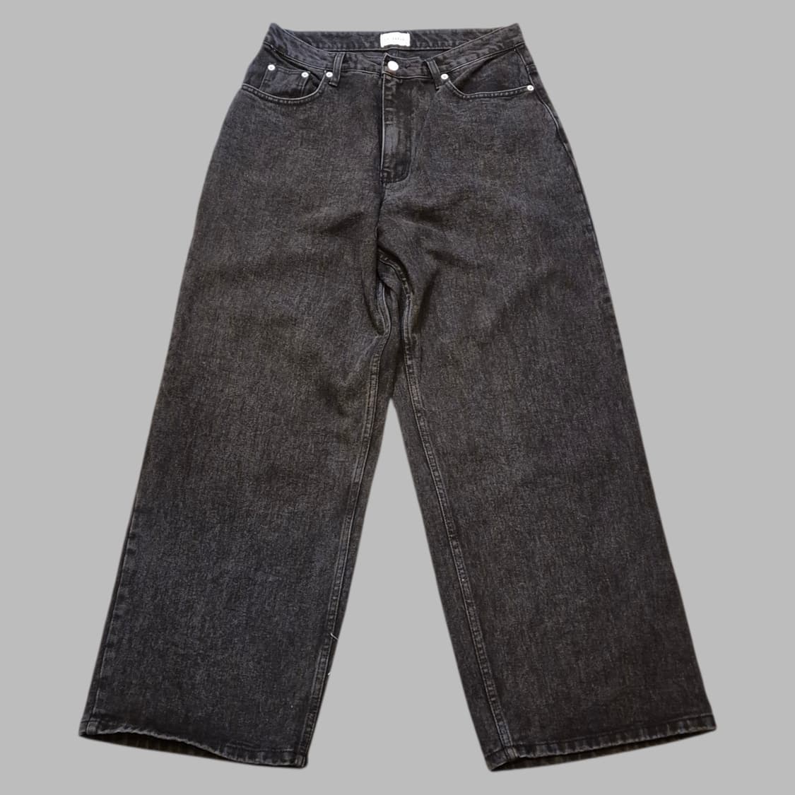 32인치 흑청 와이드데님팬츠  상품이미지1
