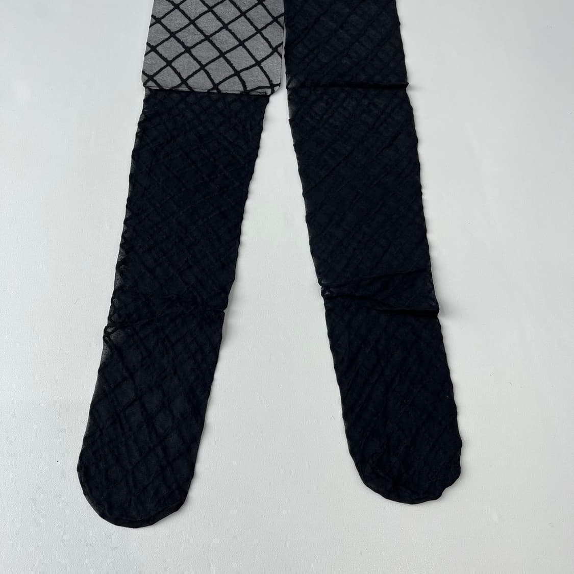 일본산 Chaton Moe 빅체크 패턴 스타킹 상품이미지5