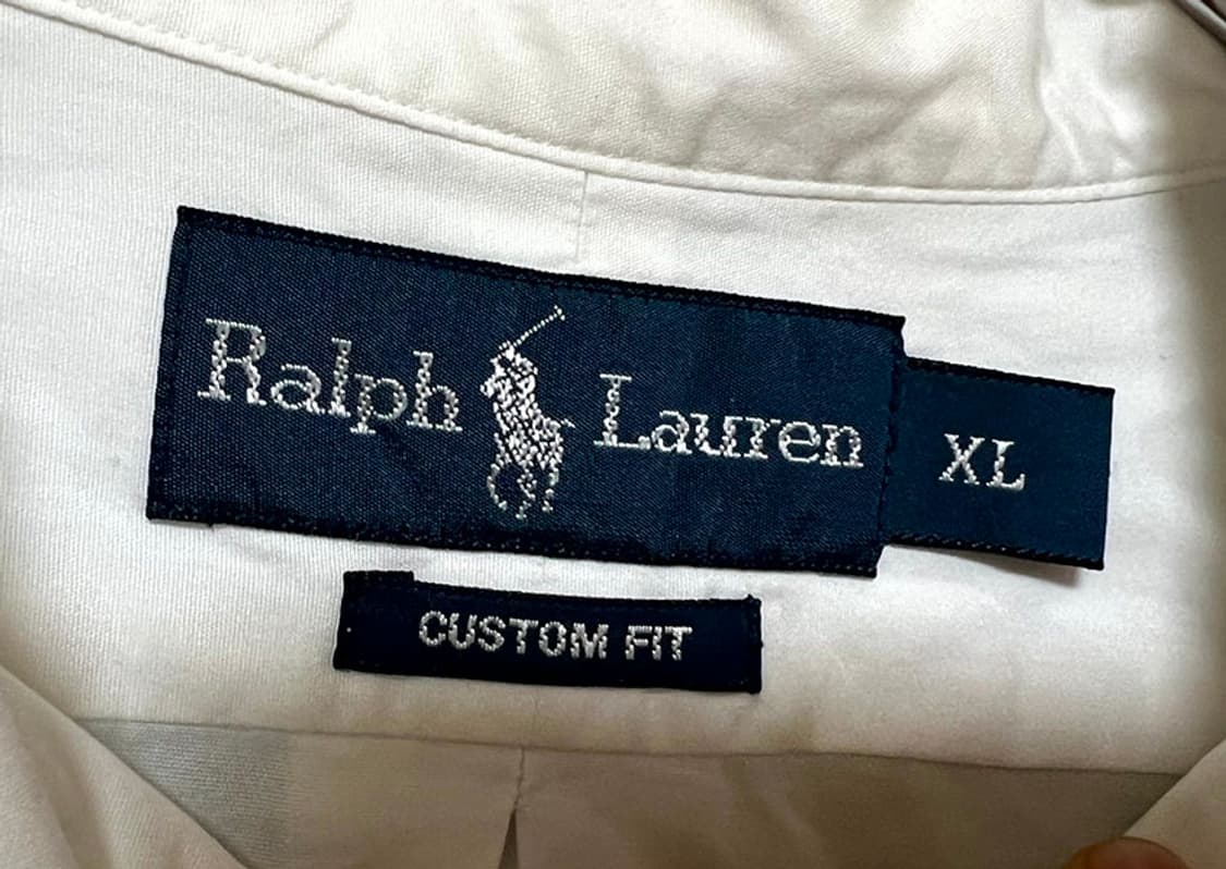 POLO 폴로 남자 캐주얼셔츠 화이트 커스텀핏 긴팔 춘추 XL 105 상품이미지3