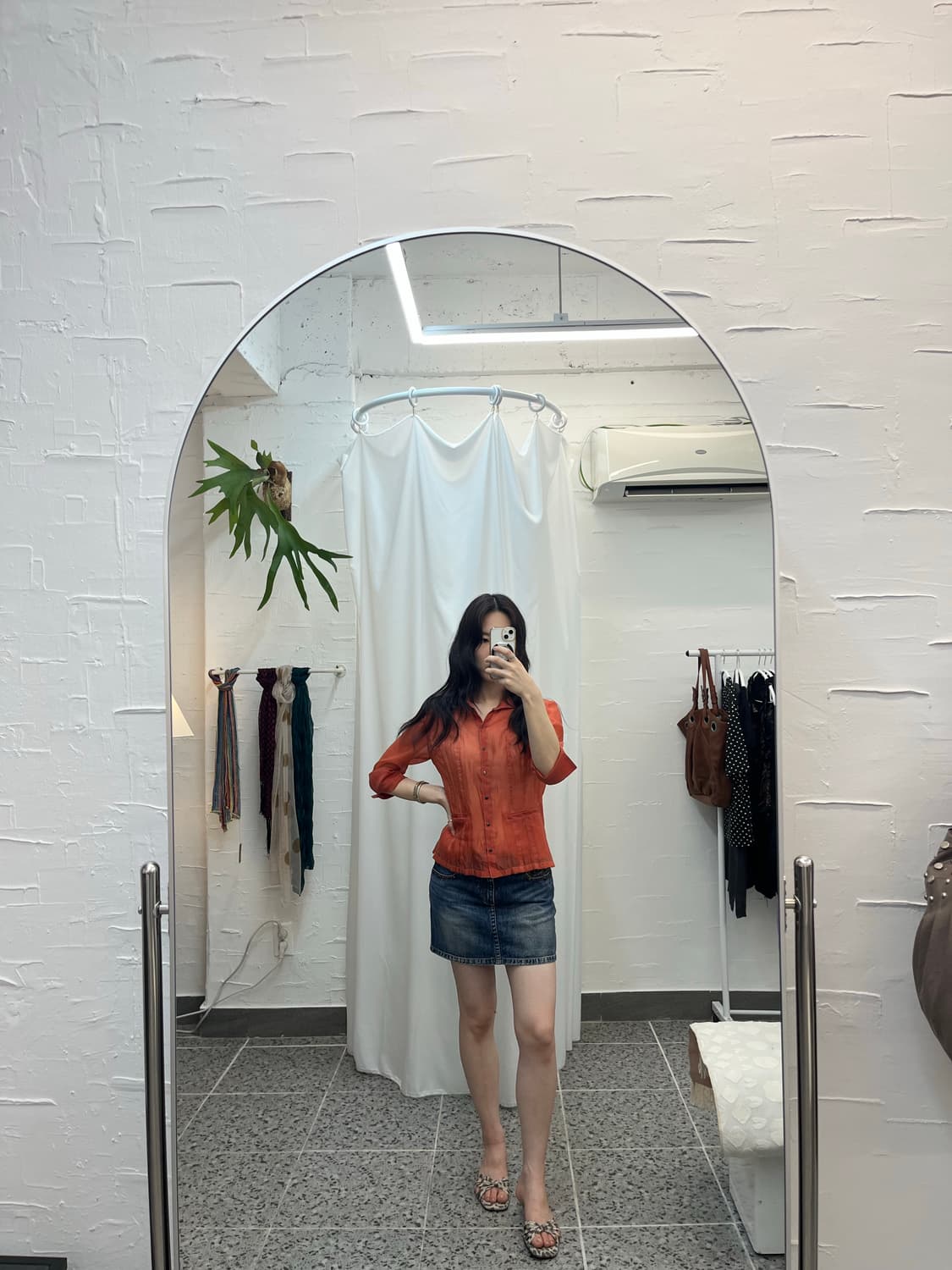 포켓 포인트 블루 미니스커트 상품이미지5