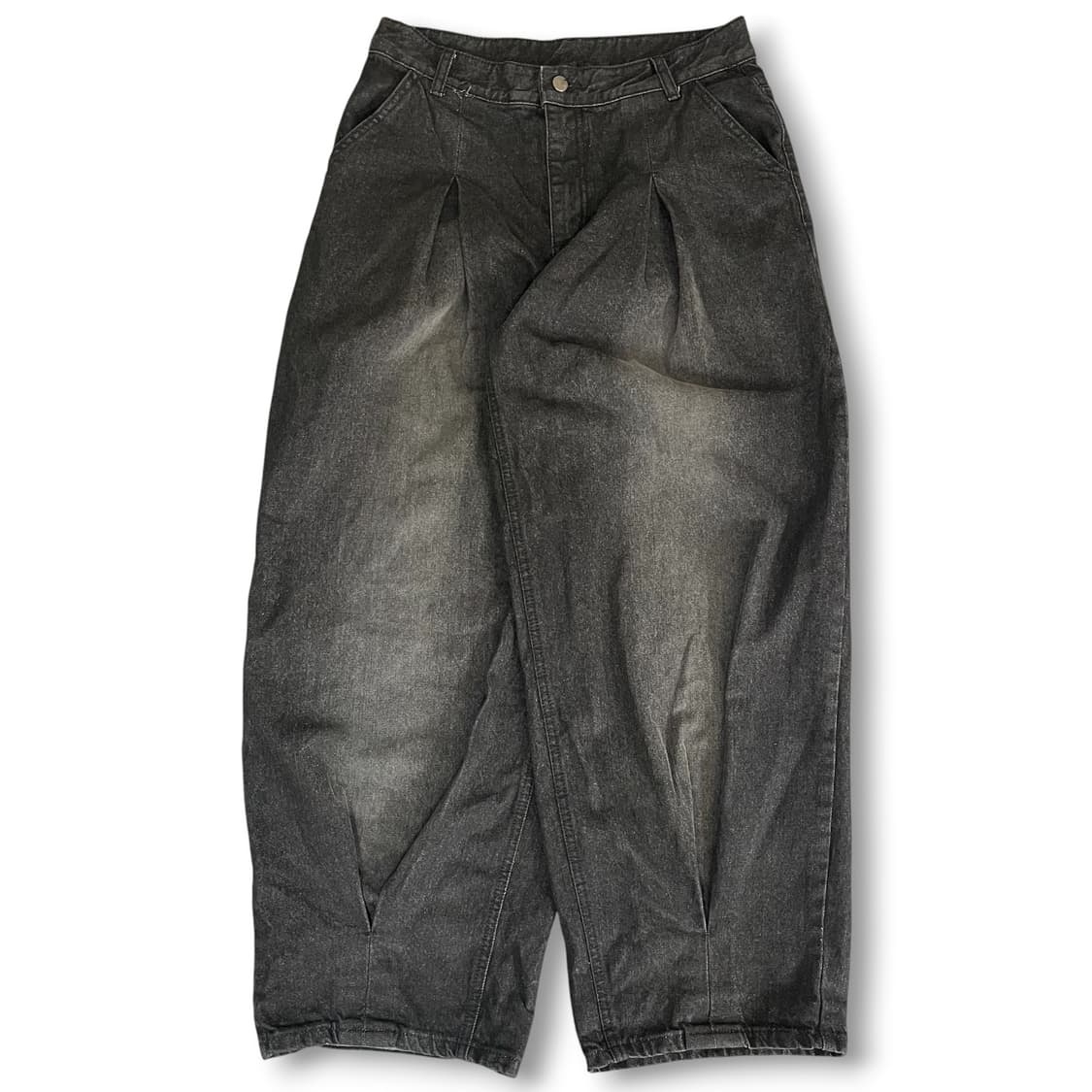 (32) 빈티지 흑청 투턱 벌룬핏 팬츠 XL 상품이미지1