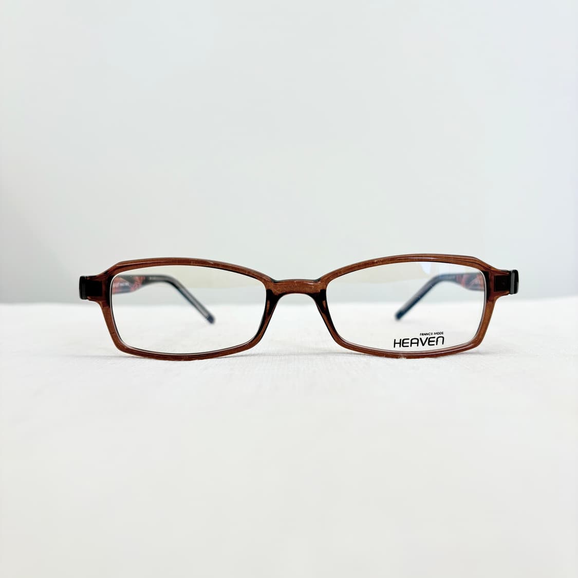 HEAVEN 브라운 스퀘어 빈티지 뿔테 상품이미지1