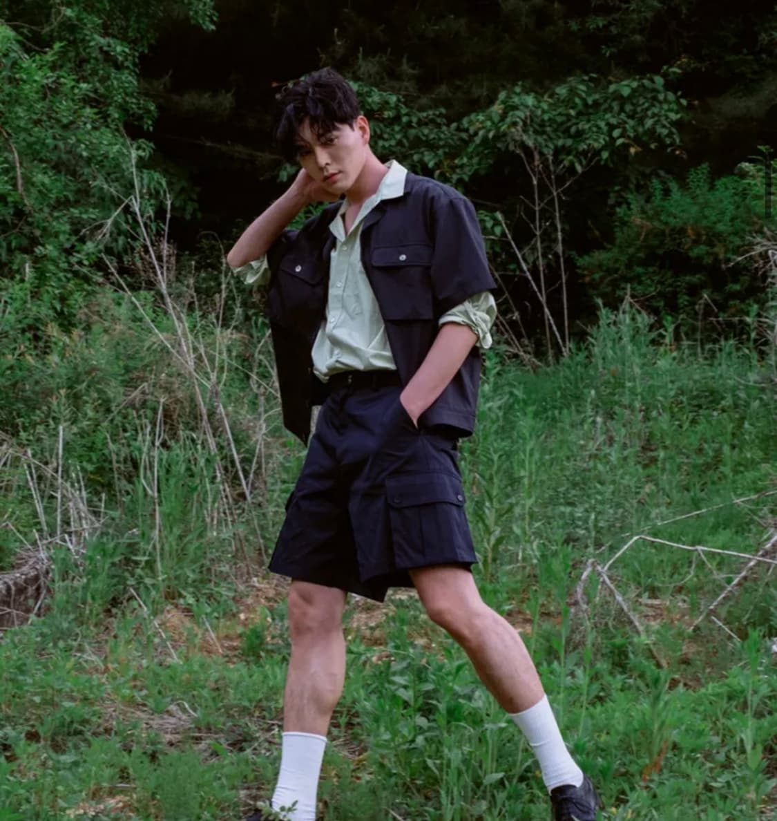 노클 와이드 카고 숏팬츠 상품이미지1