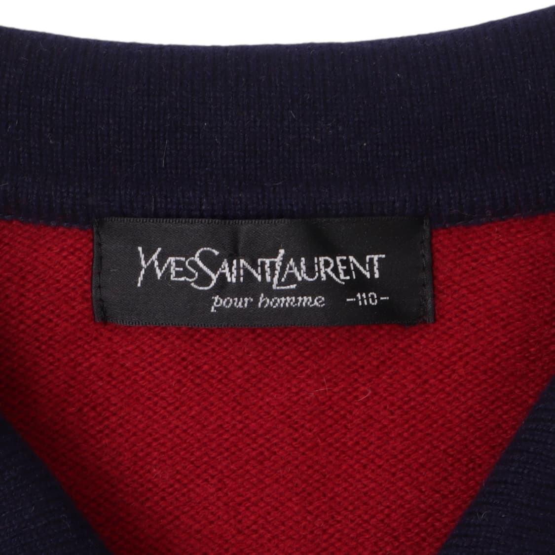 입생로랑 뿌르 옴므 배색 카라 버튼업 니트 상품이미지8