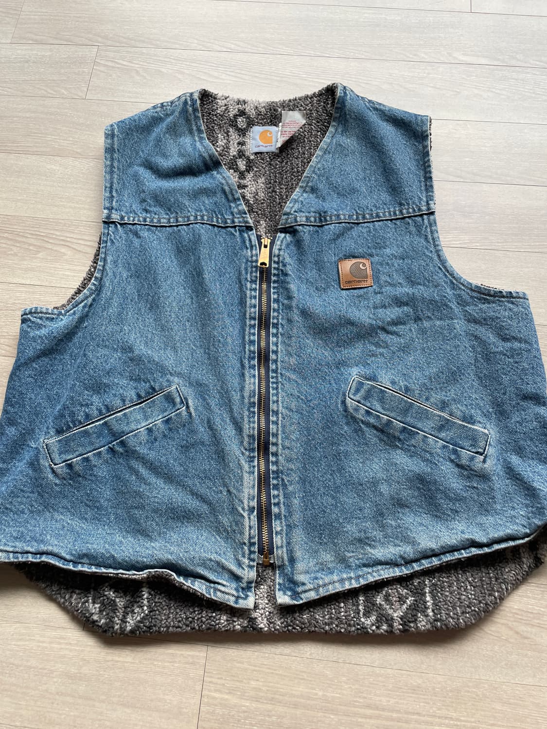 90s 칼하트 VP198 아즈텍 데님 베스트 상품이미지8