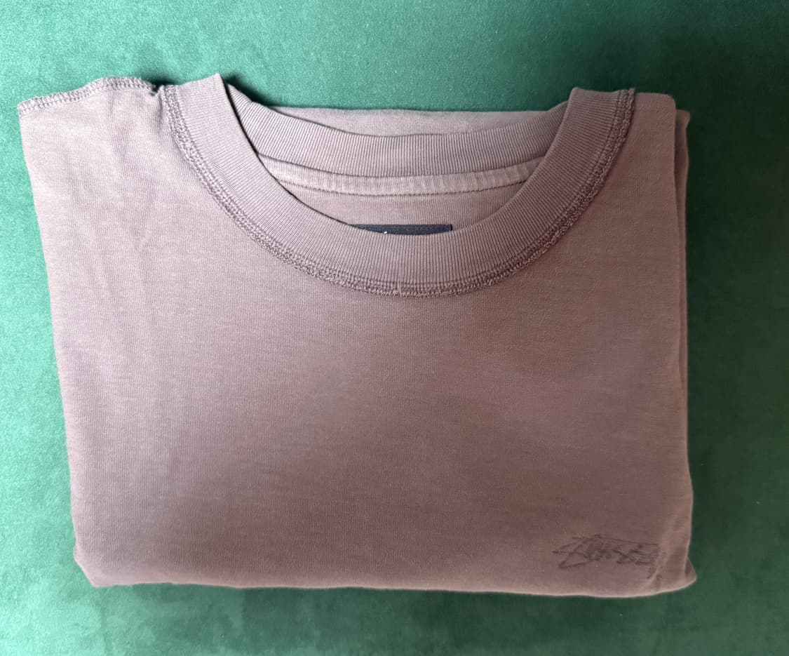 스투시 스몰 로고 티셔츠 페이디드 블랙 S 상품이미지5