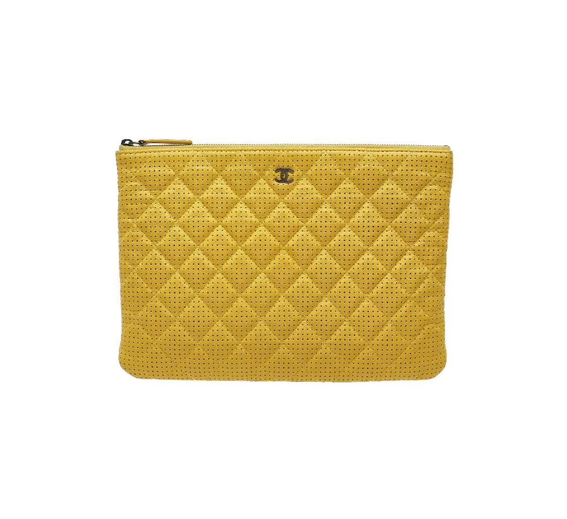 [A급] 샤넬 캐비어 스킨 클래식 클러치 뉴미디움 옐로우 판매합니다!!! 상품이미지2