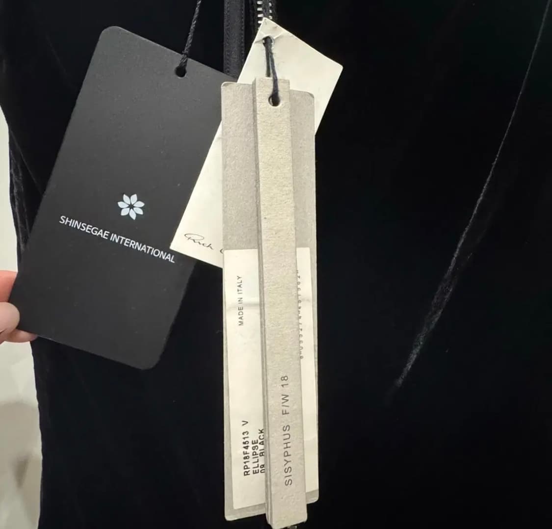 릭오웬스 18fw 벨벳드레스 상품이미지5