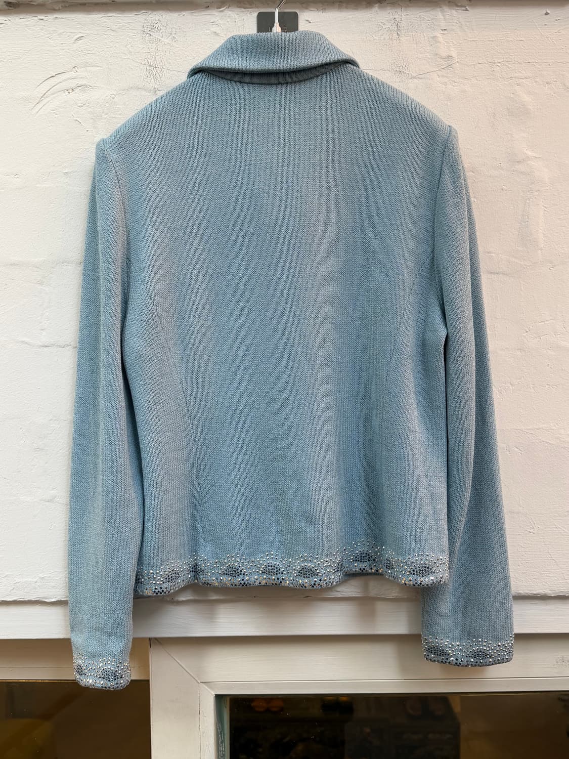 St.John 크리스탈 블루 니트 집업 자켓 6 상품이미지5