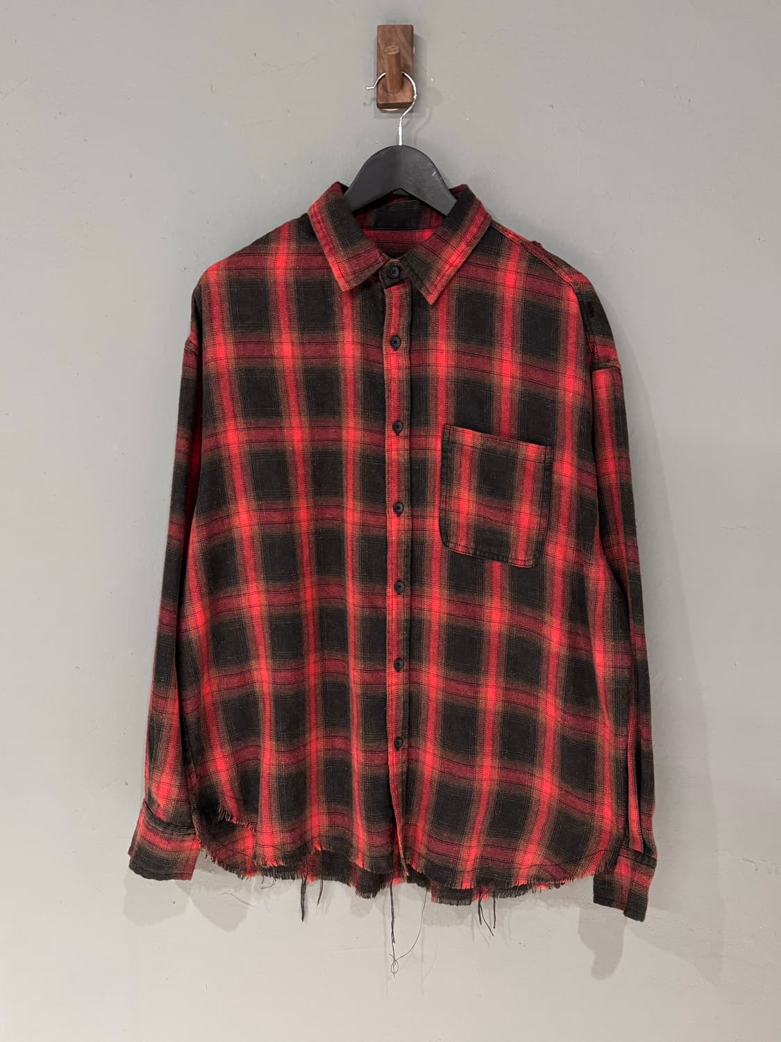 정글스톰 디스트레스드 체크셔츠 상품이미지2