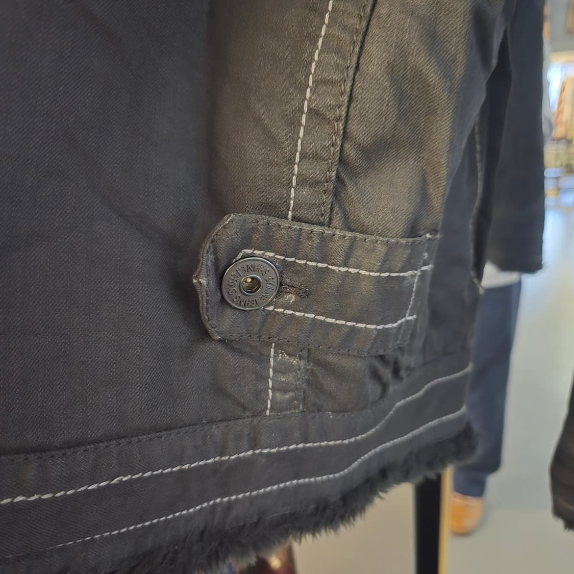 SHANE JEANS 쉐르파 웨스턴  블랙 데님 트러커  상품이미지9