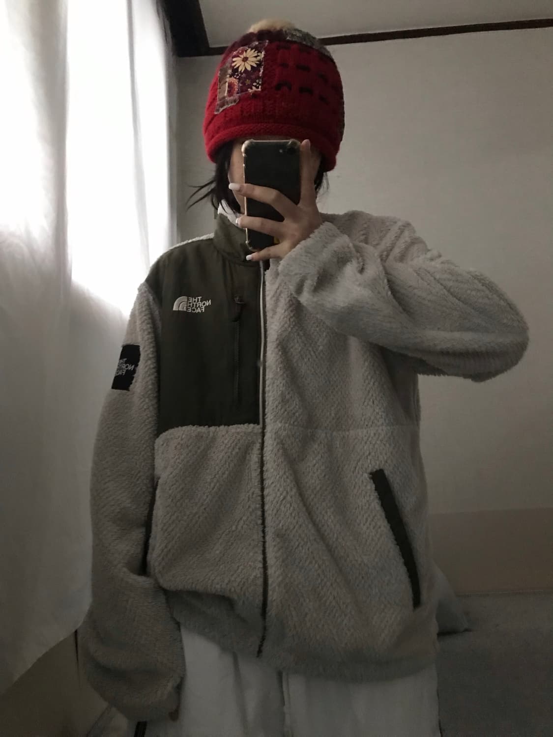 노페 카키 아이보리 후리스 상품이미지4