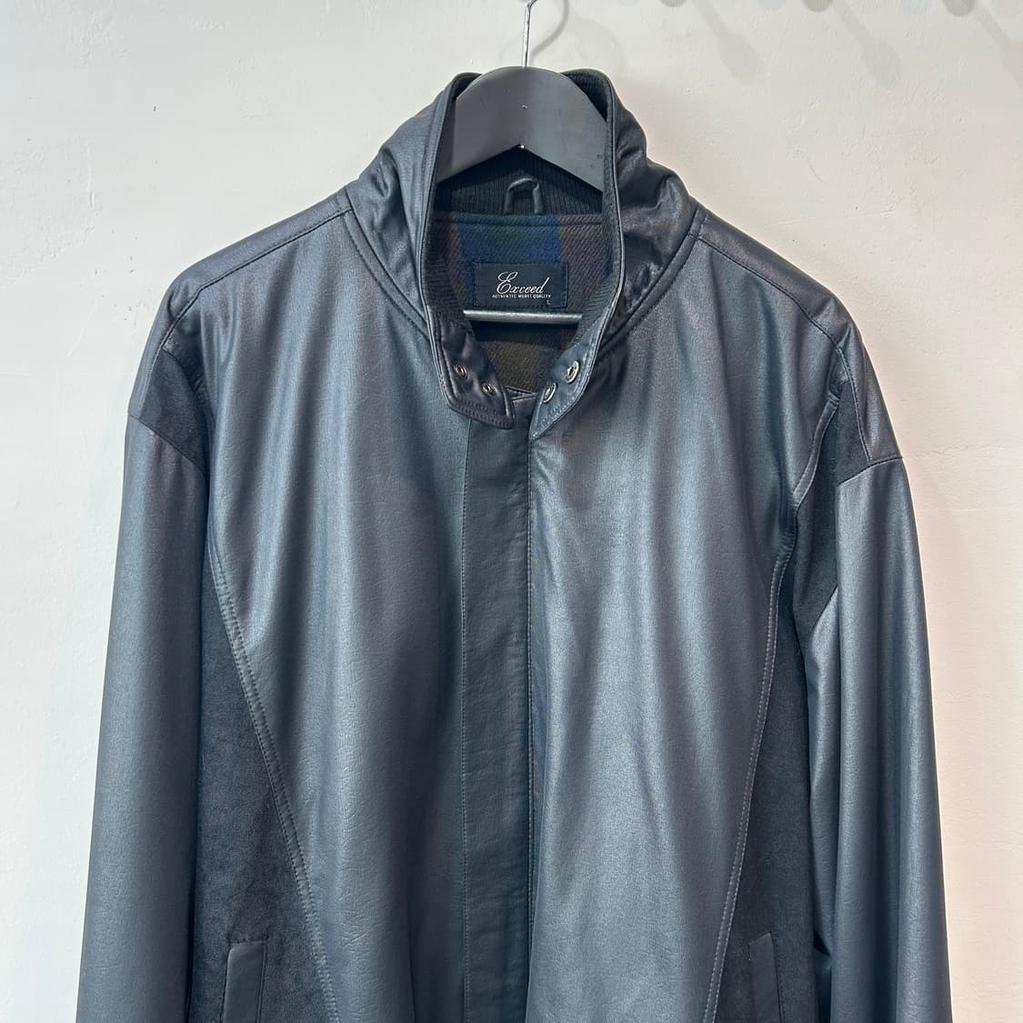 블랙 하이넥 블루종 자켓 상품이미지4