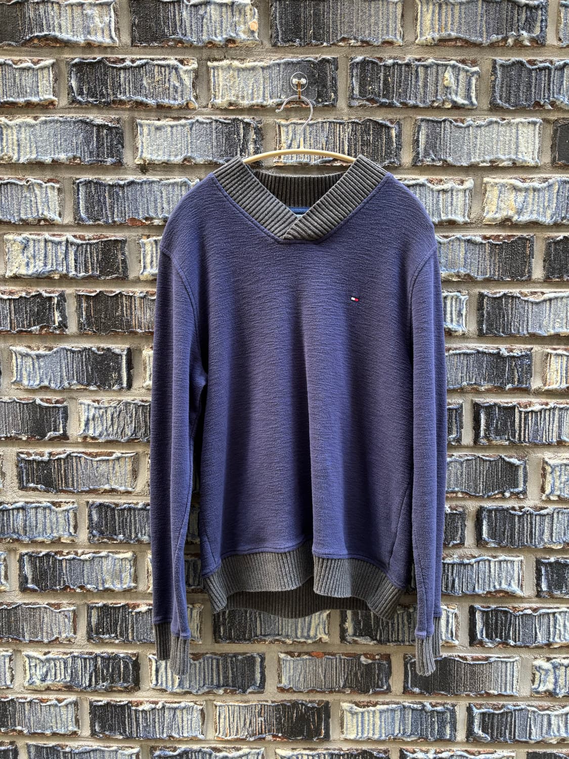 타미힐피거 빈티지 v넥 면니트 상품이미지1