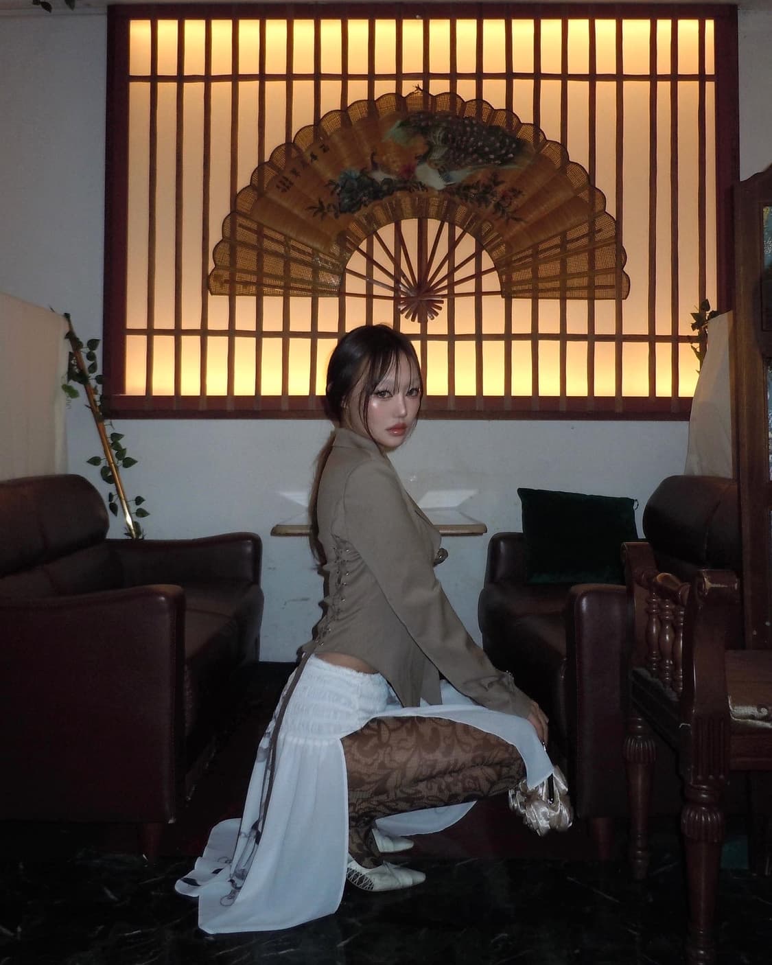 604Service Smoked Side Slit Skirt 스커트 상품이미지3