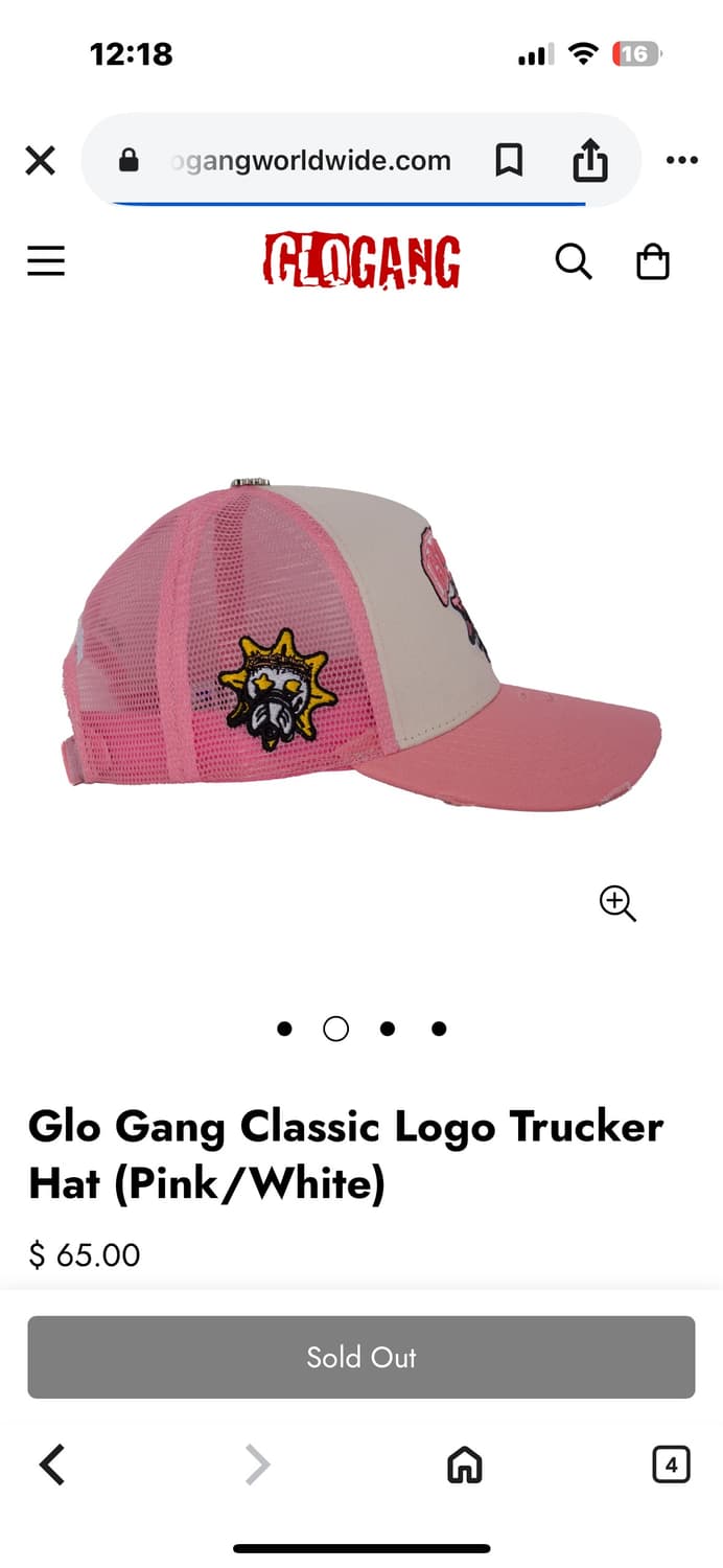 치프키프 글로갱 glogang 베이비 핑크 클래식 트러커캡 매쉬캡 새상품 상품이미지2