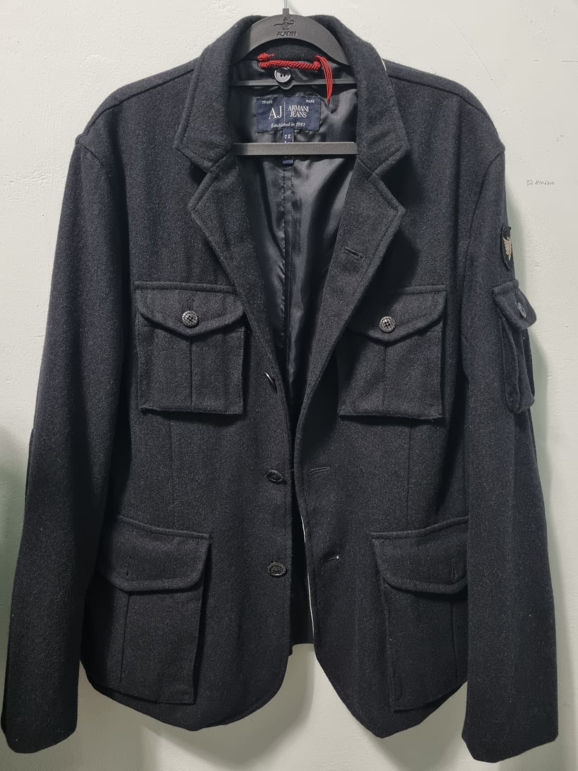 아르마니진스 남성 모직 자켓 숏코트 독수리 자수 상품이미지7