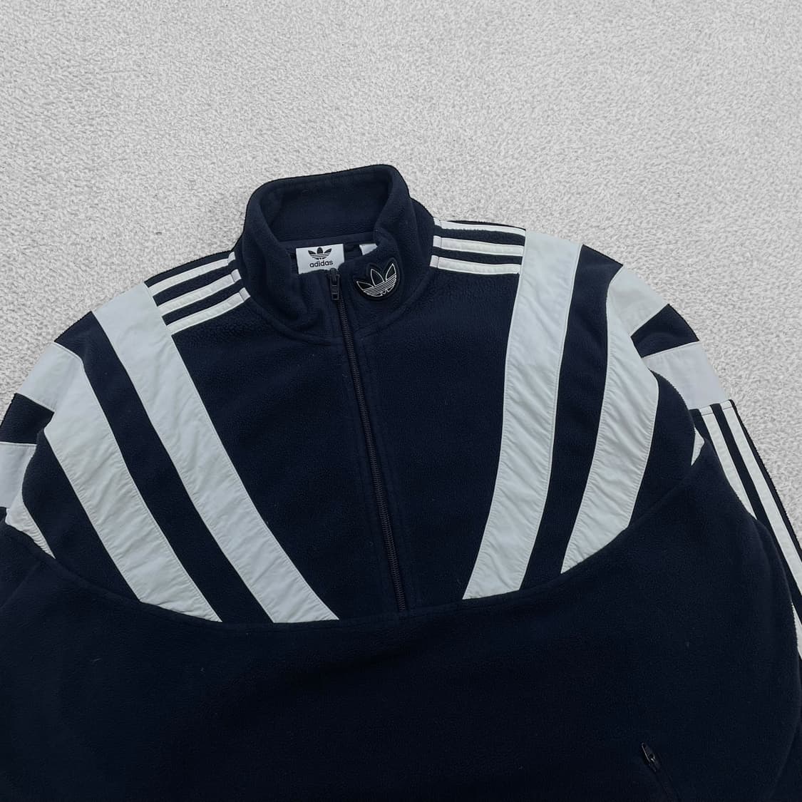 아디다스 발란타 트랙 반집업 후리스 자켓 네이비 상품이미지2