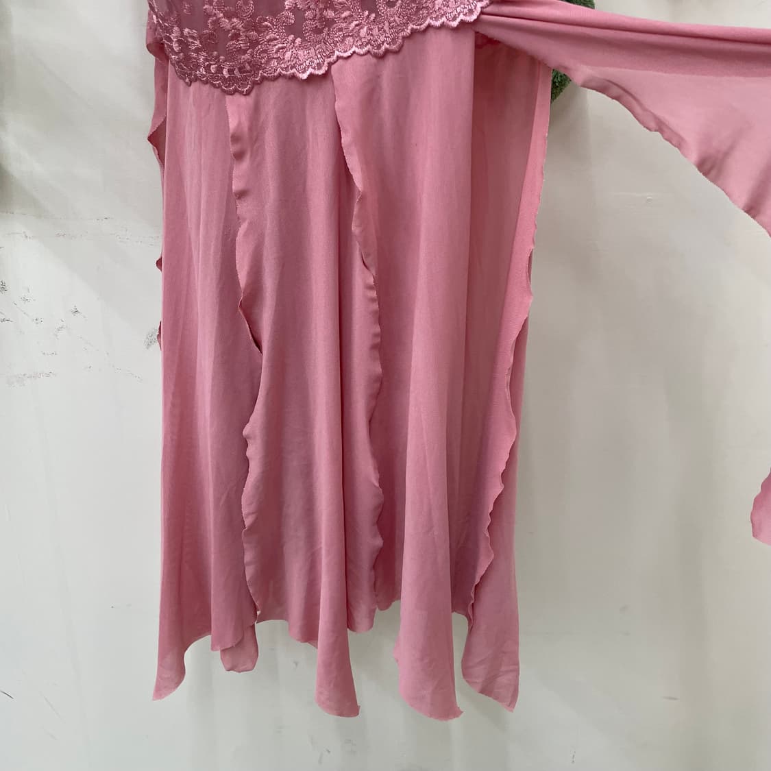 핑크 리본 디테일 슬립 상품이미지2