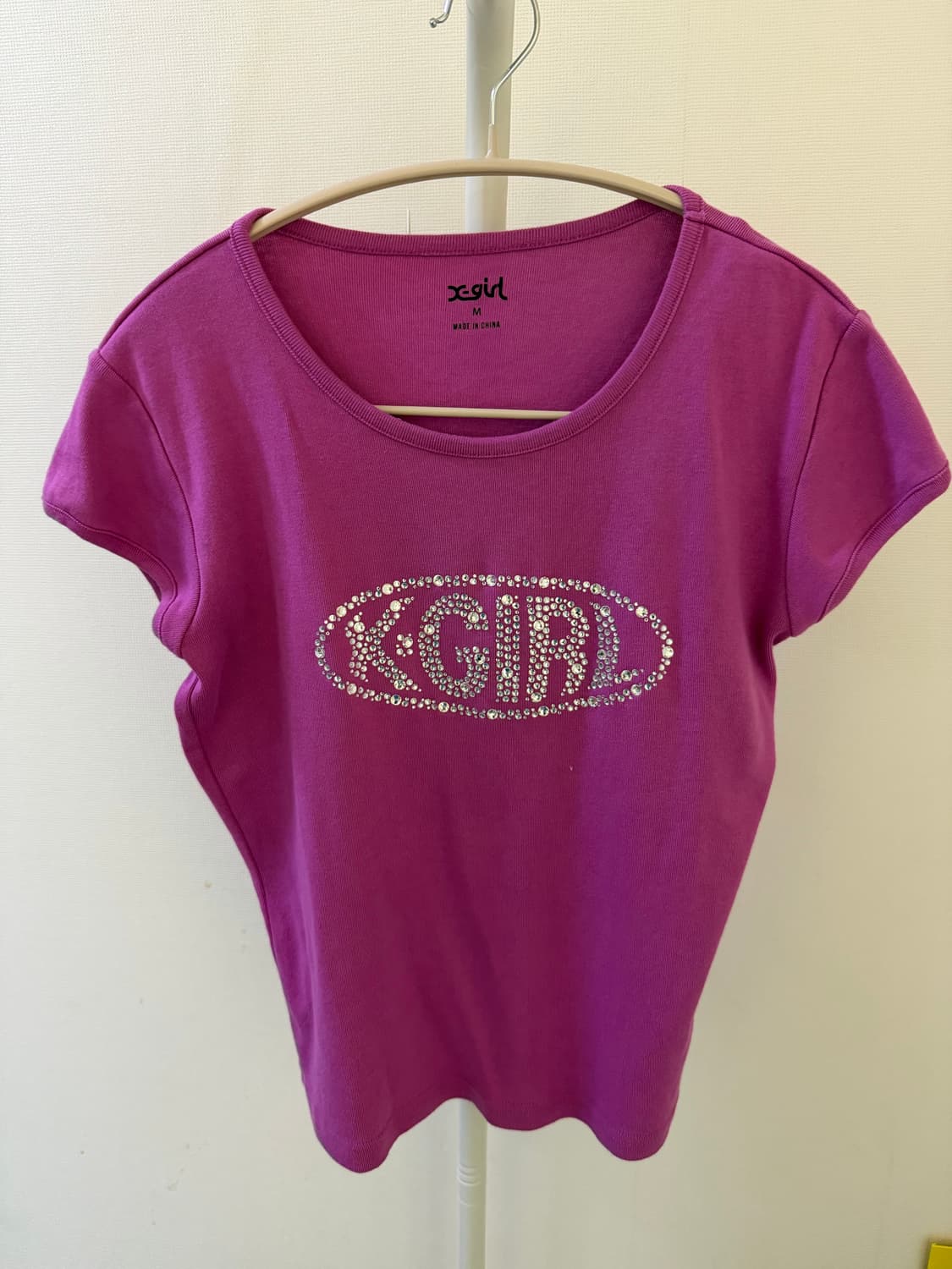 X-girl 큐빅 반팔 상품이미지1